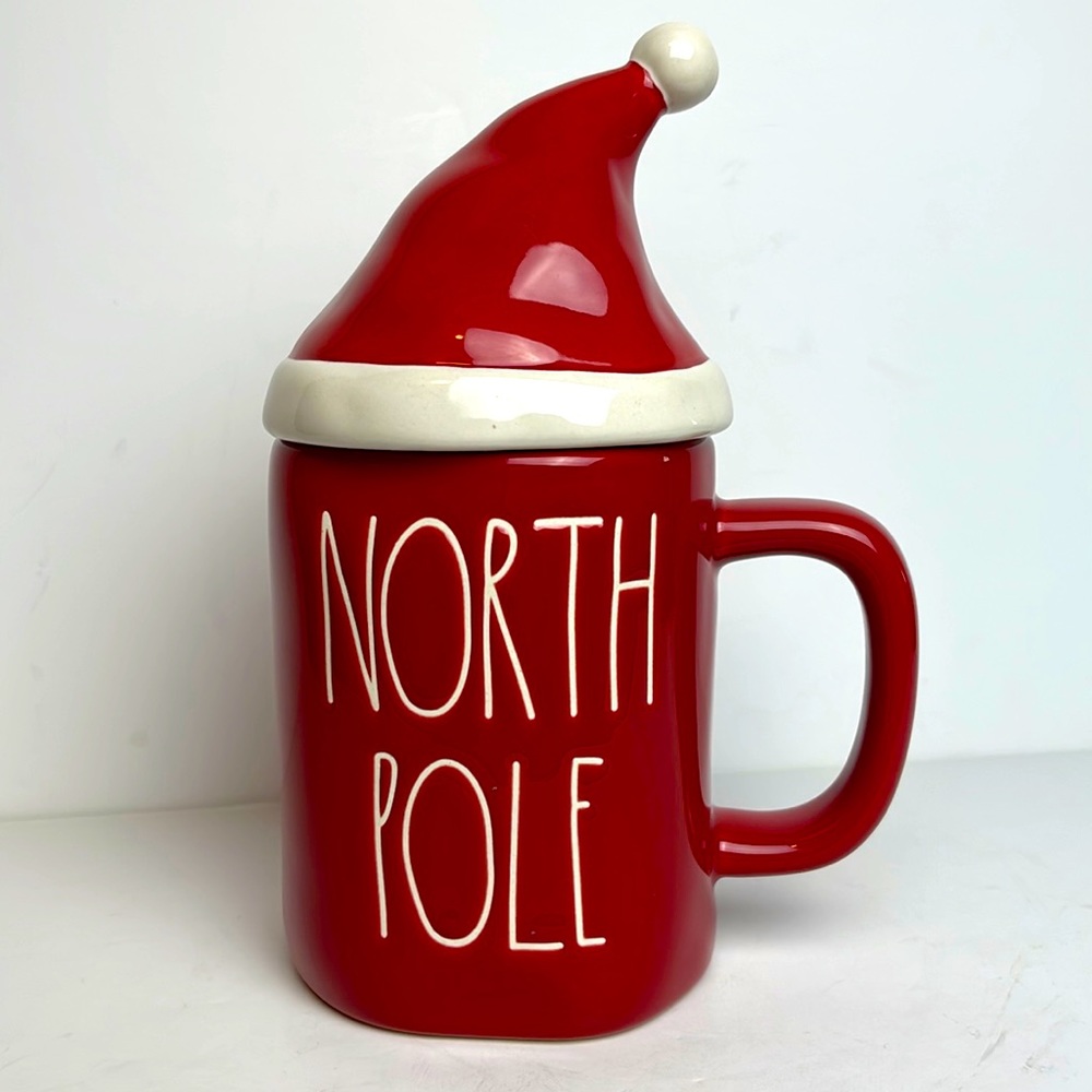 RAE DUNN Artisan Collection, Christmas Mug w/Santa Hat